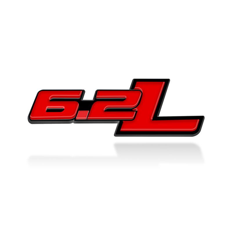 1Pcs 3D Metal 6.2 L 6.2L Logo Car Fender Emblem Side Rear Trunk Tail Badge Sticker For F150 Chevrolet C7 Camaro 6.2L Accessories