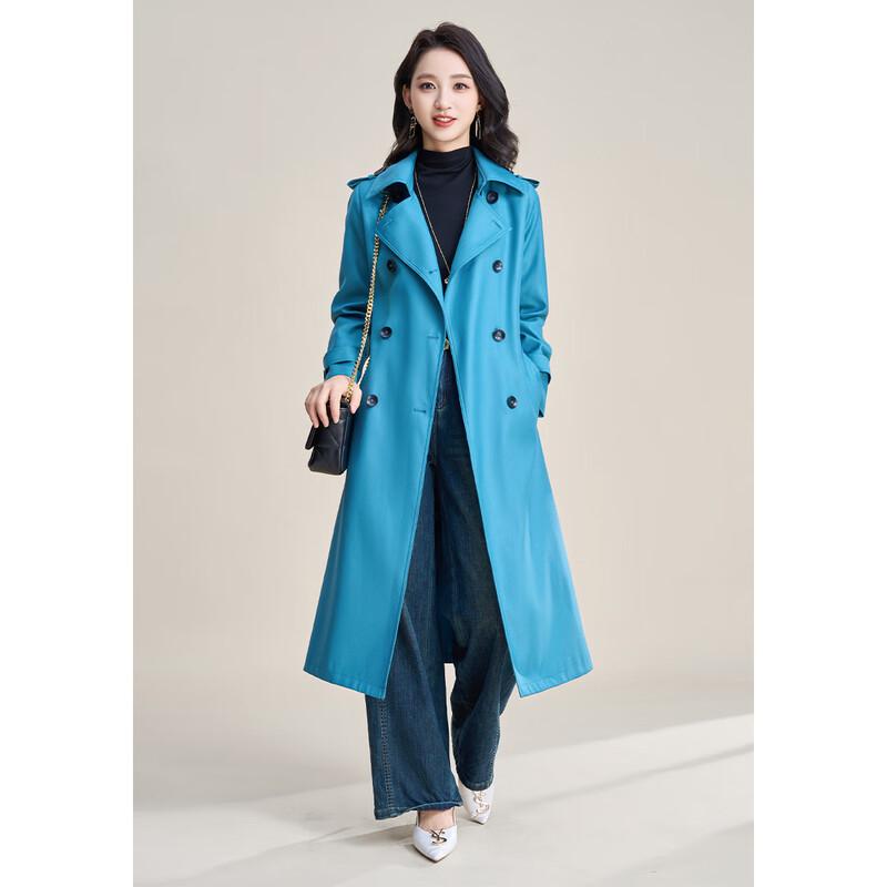 Kebeier Women's Autumn 2025 British Style Mid-Length Trench Coat