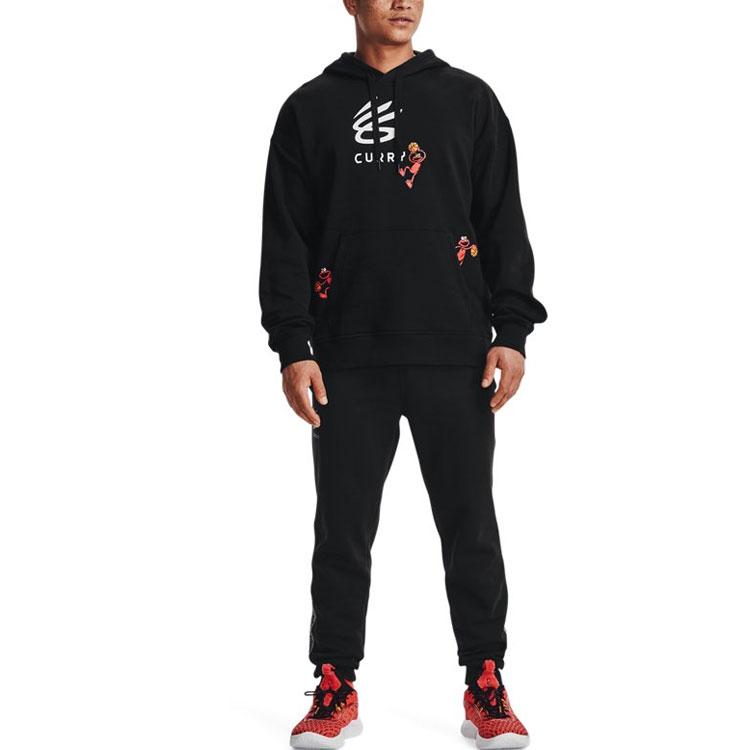 Under Armour Curry X Sesame Street Collection Basketball Hoodie Men Tops Black 1369619-001