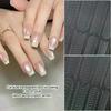 Fully Transparent Hollow French Nail Stickers Spray Painting Stencil French Edges Templates Patting Glue Adhesive Auxiliary Tool