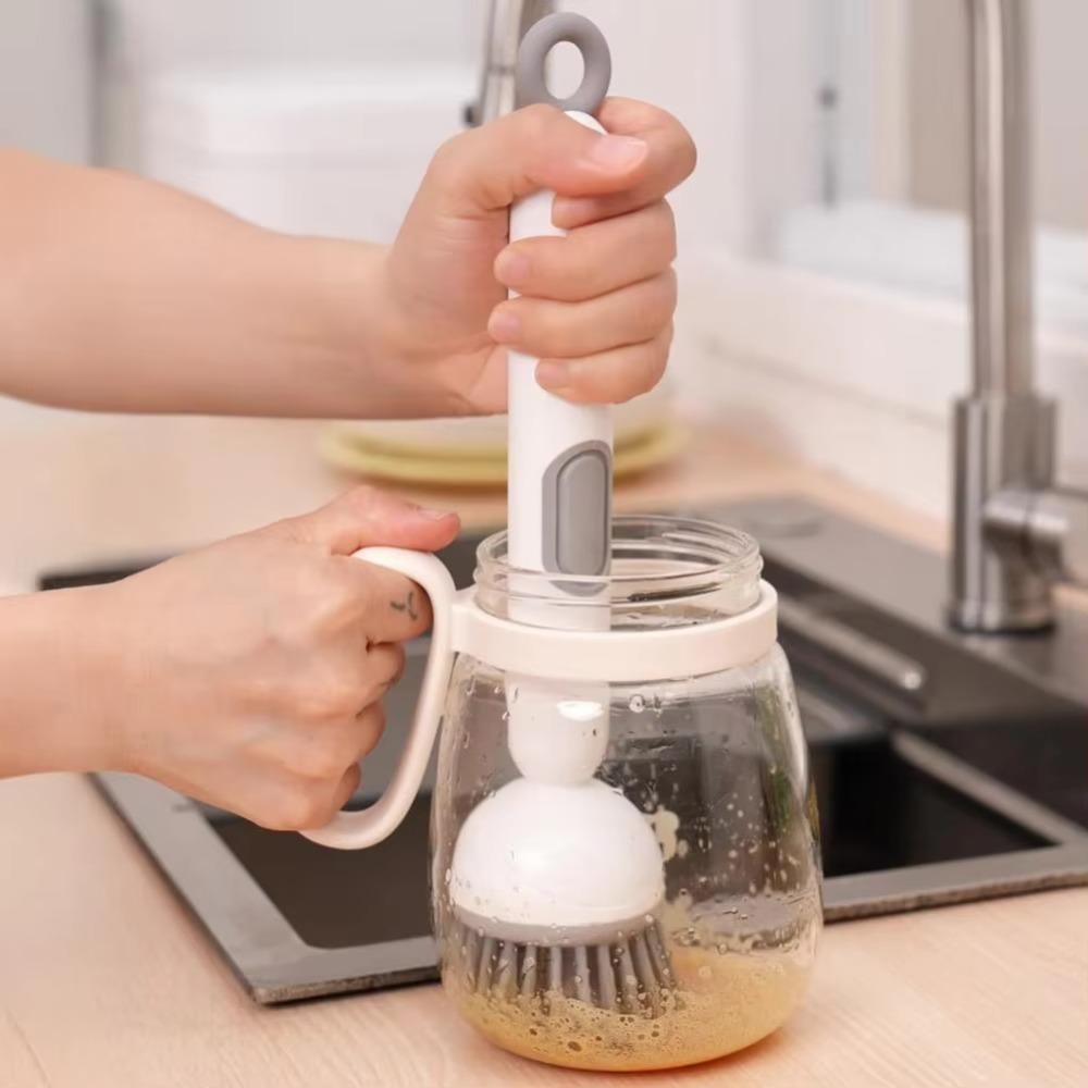 Hanging Kitchen Utensil Brush Rotatable Pot Scrubber Cleaning Tool Dish Brush Kitchen