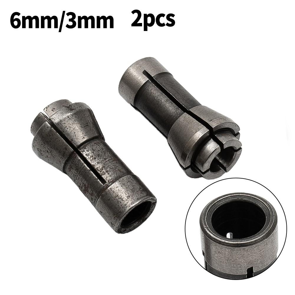 

2pcs Die Grinder Router 3/6mm Adapter Chuck Collet Holds Arbors Shanks Tools 2pcs