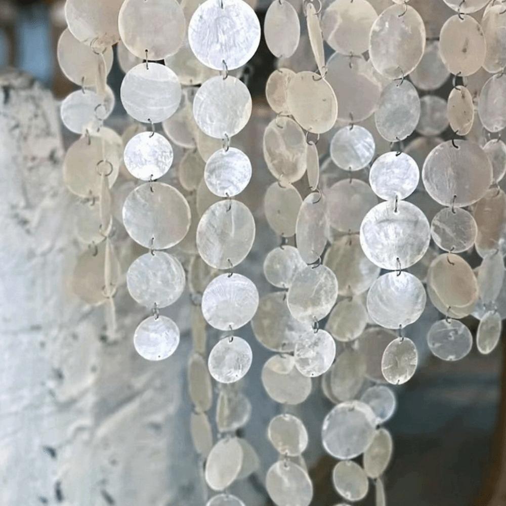 Färdiga Pärlor DIY Snäckpärlssnören Avdelare Gardin Rund Snäckdekoration Gardin Scendekoration