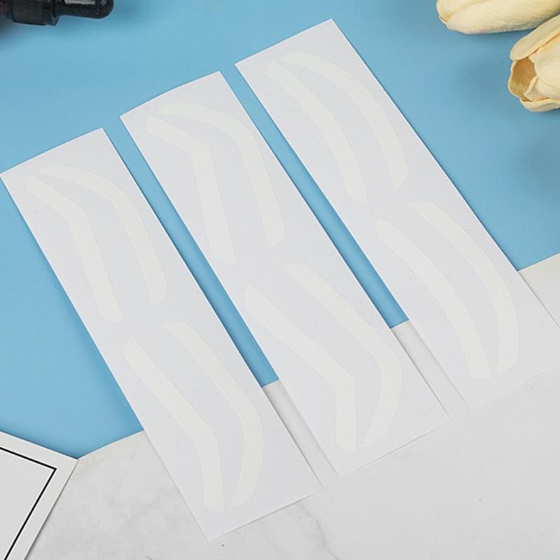 10Pcs Customizable Eyebrow Guide Stickers White Waterproof Adhesive Templates For Flawlessly Brow Shaping