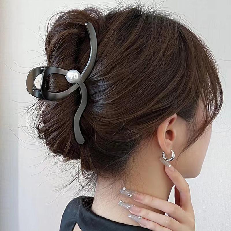 Trendy Big Women's Claw Clip for Thick Hair Accessories Headwear Giant Geometric Wave Note Crab Catch Clamps Clipper Hairgrip