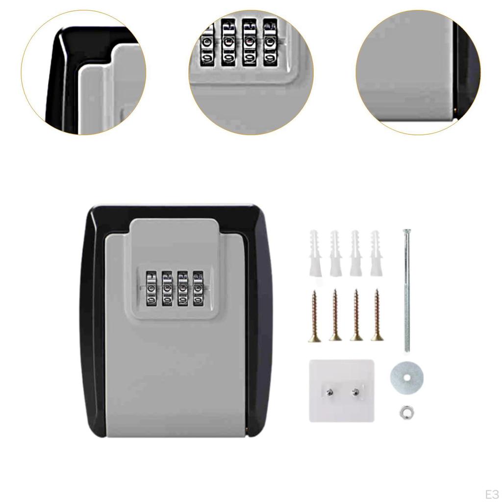 Key Lock Box Legierung Einfache Installation Tragbarer Speicherorganisator Wandmontage für den Innenbereich