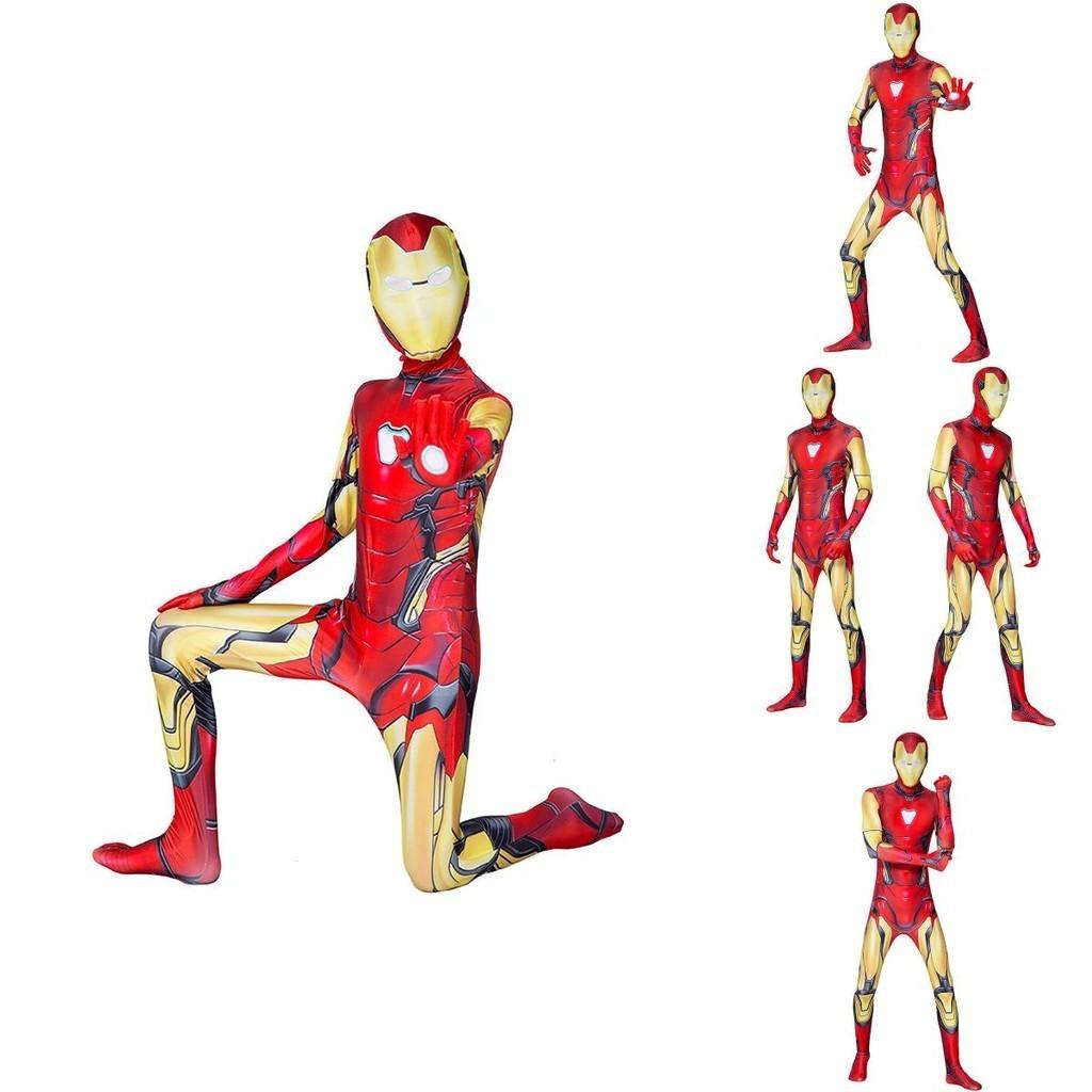 Authentic Avengers Endgame Iron Man Mark 85 Cosplay Costume Zentai Suit For Adults And Kids