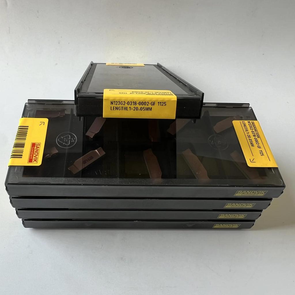 Original Sandvik / N123G2-0318-0002-GF 1125 /  CNC Lathe Carbide Blade 10 Pcs