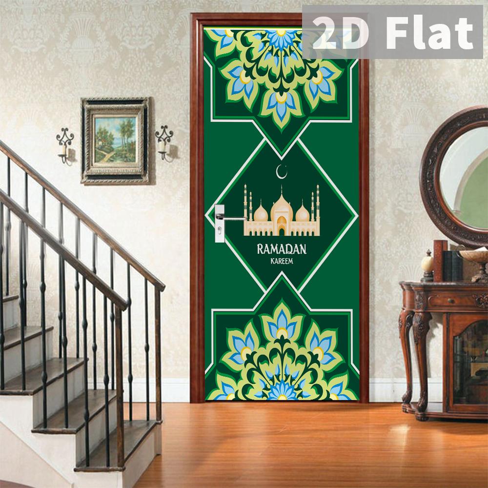 76Style 77/90cm Self-Adhesive Door Stickers Removable Wall Sticker Scenery Wallpaper Stone Stair Murals for Doors Modern Home Decor
