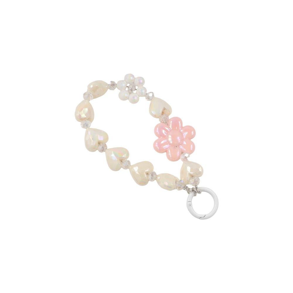 Chain Short Wrist Rope Colorful Flower Chain Beaded Colorful Flower Phone Key Chain  Wrist