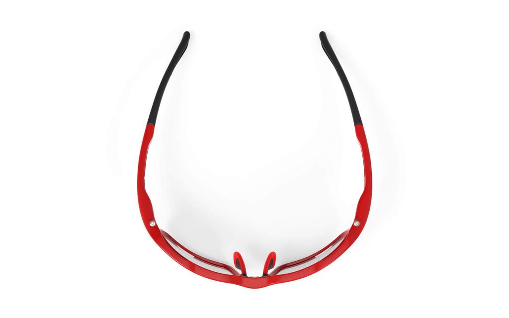 RUDYPROJECT SINTRYX Sportsonnenbrille für Straße und Rot-Feuer-Rahmen mit Impact X2 Photochromer Schwarzer Linse Fahrräder, Radfahren, Marathons, Joggen,