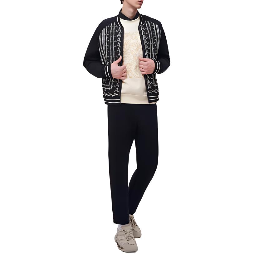 New FILA Casual Pants Men's Jet Black F11M318601FBK