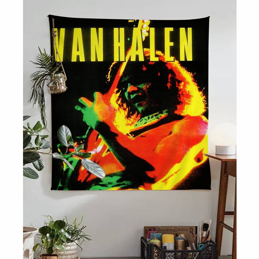 Van Halen Retro Rock Band Hanging Bohemian Tapestry Bohemian Wall Tapestries Mandala Cheap Hippie Wall Hanging