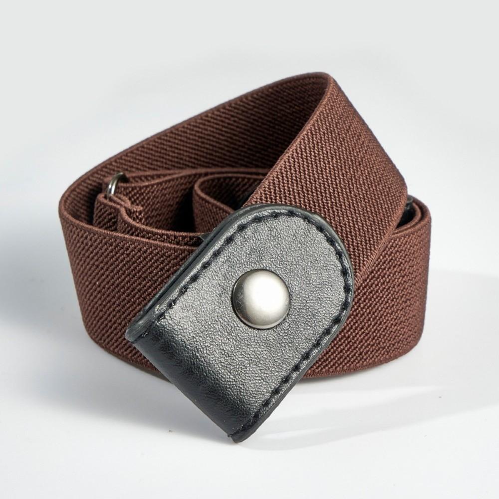 Fashion Easy To Wear Invisible Belt Canvas Adjustable Buckle-Free Belts Stretch Elastic Comfortable Waist Tighten Belt Daily Use