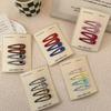 4pcs Fashion Simplicity Kids Barrettes for Girl Glitter Sequin Solid Color Hair Clip Children Hair Accessories Headwear