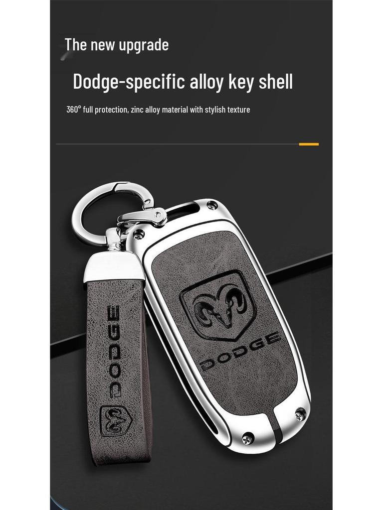 Schlüsselanhänger aus Metalllegierung und Leder für Dodge Viper und Coolway