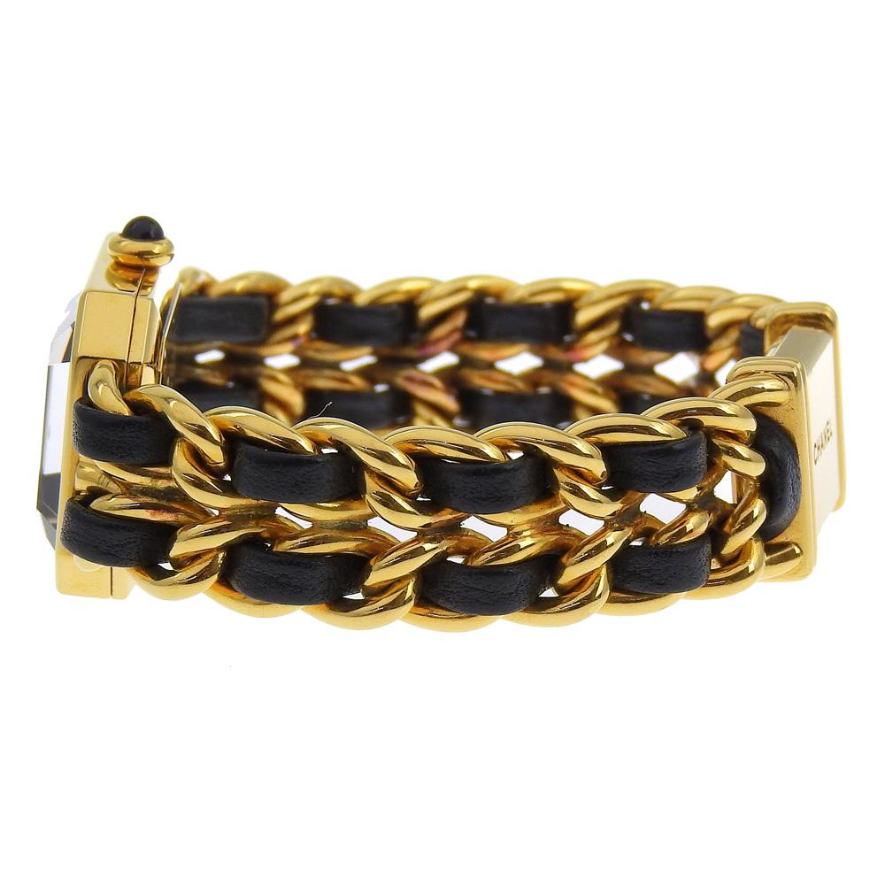 CHANEL Premiere S Watches H0001 blackDial Plated Gold/leather Quartz Analog display Women Used
