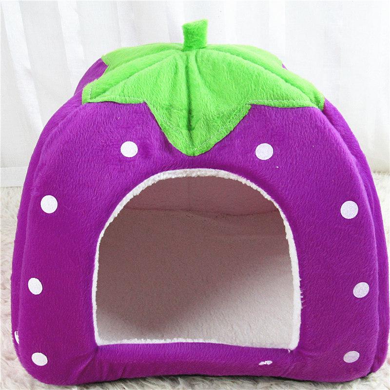 Pet Bed Tent: Mongolian Yurt Strawberry Design for Dogs and Cats