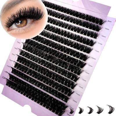 Neue 280 Bündel 100D Cluster Wimpernverlängerung 9-16mm Natürlicher Dicker Stil Einzelwimpern Handgefertigte Wimpernbündel Nerzwimpern