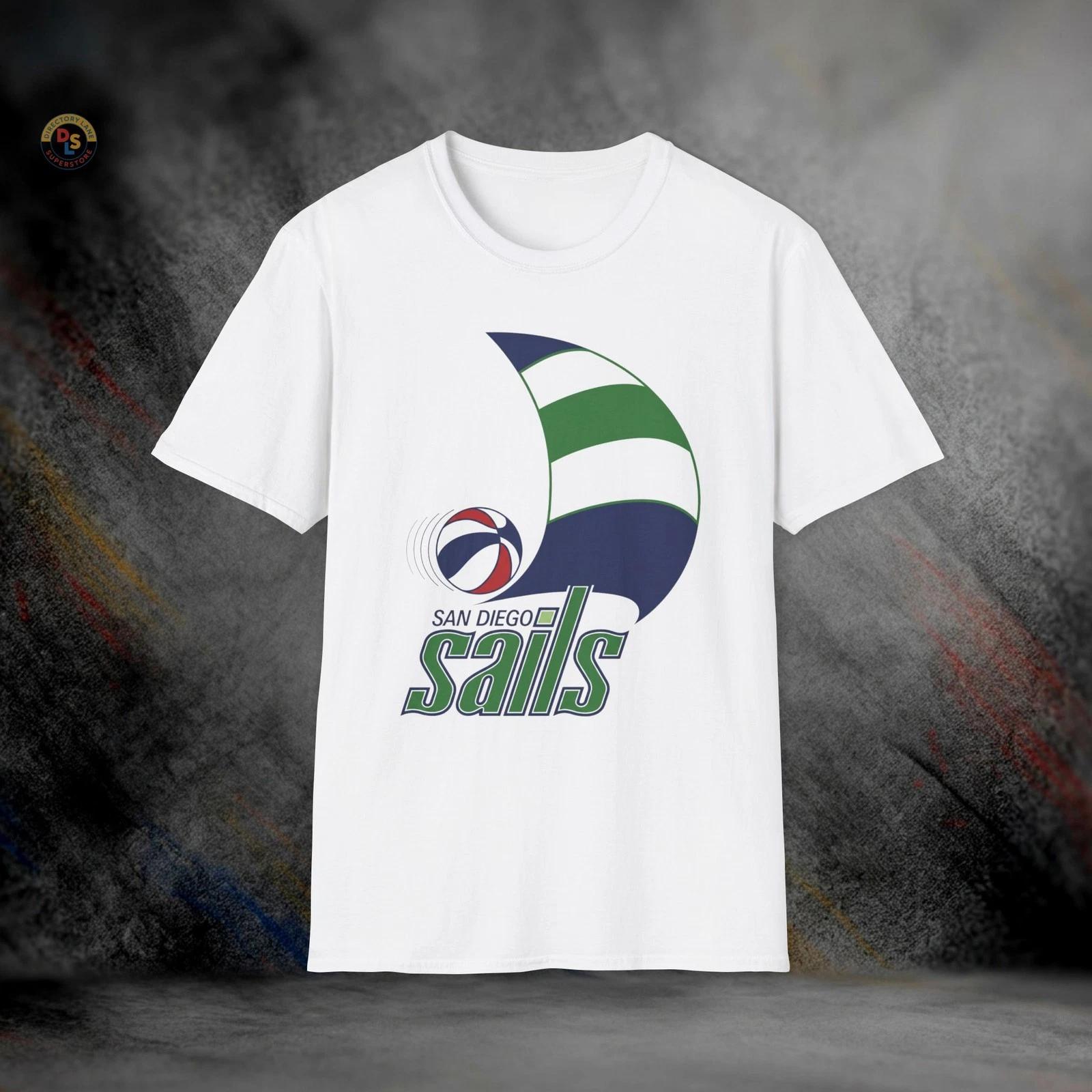 San Diego Sails Defunct Retro Basketball T-Shirt | Softstyle Tee M