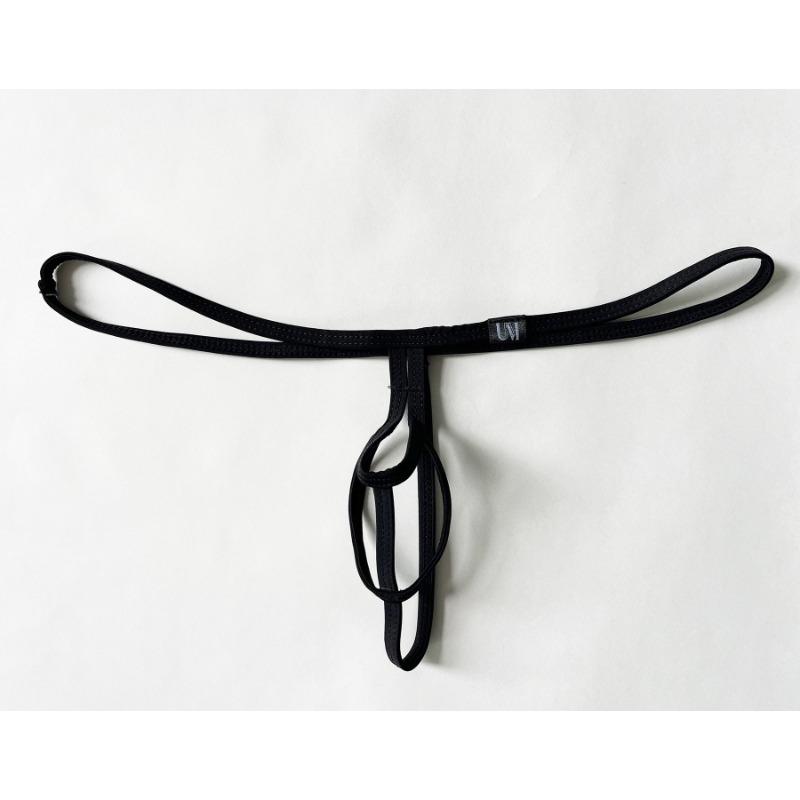 Cock Ring Men'S Sex Thong Gun And Bullet Separation Underwear Man Hollow Out Strip G-Strings Open Penis Panties Erotic Lingerie