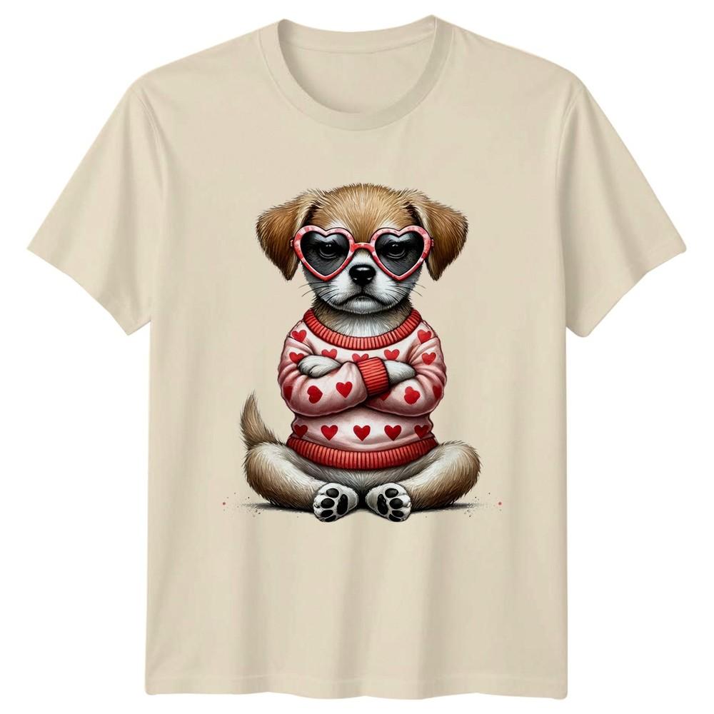 Puppy Love Dogs Valentines Day Unisexs TShirt Unisexs Tee Graphic Unisex Top