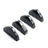 New 4pcs Universal Car Red Black Carbon Fiber Pattern Modified Shark Fin Rear Spoiler Rear Bumper Lip Diffuser Anti-collision