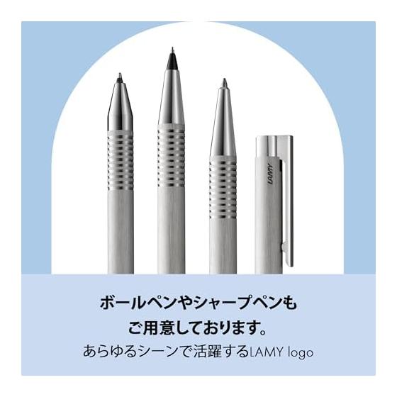 Lamy Logo Brushed Twin Pen Multi-function Pen Elegant Metal Case Mechanical Pencil Ballpoint Pen Black Ballpoint Refill M 21 Fine Refill M 41 (0.5