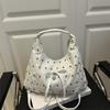 Folded Bow Small Bag Women's New Trendy Fashion Commuter Tote Bag Summer Versatile Armpit Bag