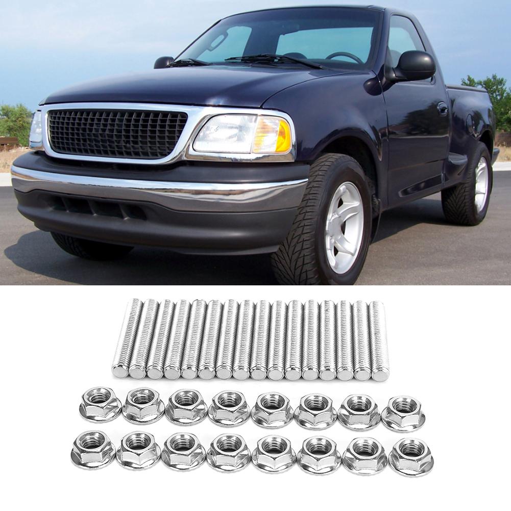 Zestaw śrub i nakrętek do kolektora wydechowego ze stali nierdzewnej N811313S431 pasuje do Forda 4.6&5.4 litra V8