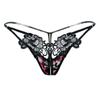 [Free Shipping] Sexy Thong, Hot Lace Embroidered Transparent Seduction Underwear, Women's Low Waist Hollowed Out T-back