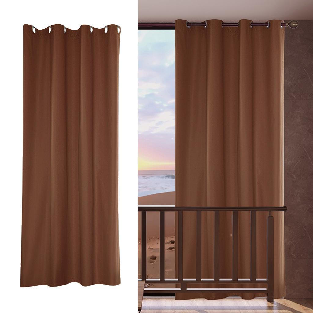 Шторы Блэкаут на люверсах 1 панель Окно Уличные для , Перголы, Coffee_54x96inch