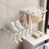 Folding Drying Rack Wall Mounted Drying Clip Windproof Sock Clip Clothing Rack Hanger Household Sock Drying Clip Space Saving