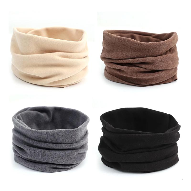 Women Winter Warm Velvet Scarf Solid Color Neck Warmer Collars Scarves Female Lady Casual Outdoor Windproof Snood Neckerchief