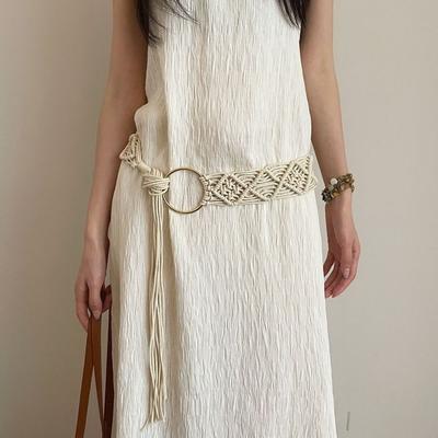 Retro Bohemian Belt Hollow Tassel Waist Chain Elegant Ethnic Style Belt  Female/Girls