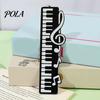 Piano Key Bookmark Bookmark, Stainless Steel Music Note Page Marker, Musical Decorative Elegant Book Accessory for Lovers, Black White Reading