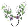 Soft Flowers Antlers Headbands Comfortable Chidren Lovely Styles Hairpiece for Women Witch Outfit