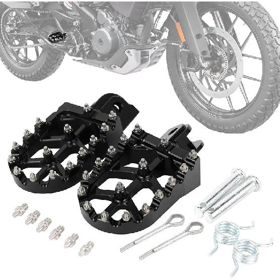 Motorcycle Foot Pegs Footpegs with Springs Bolts Wider Footrest CNC for 390 Adventure ADV 2020-2024 Orange