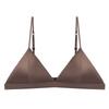 Reggiseno in seta elastica ultra-sottile senza ferretto con coppe imbottite, coppa morbida per seno piccolo, intimo sexy francese in seta di gelso