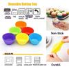 24 Pack Reusable Silicone Cake Molds Non-Stick Baking Cups, Kengege® Multicolor Mini Soap Mold, 7x4.3x3.5cm