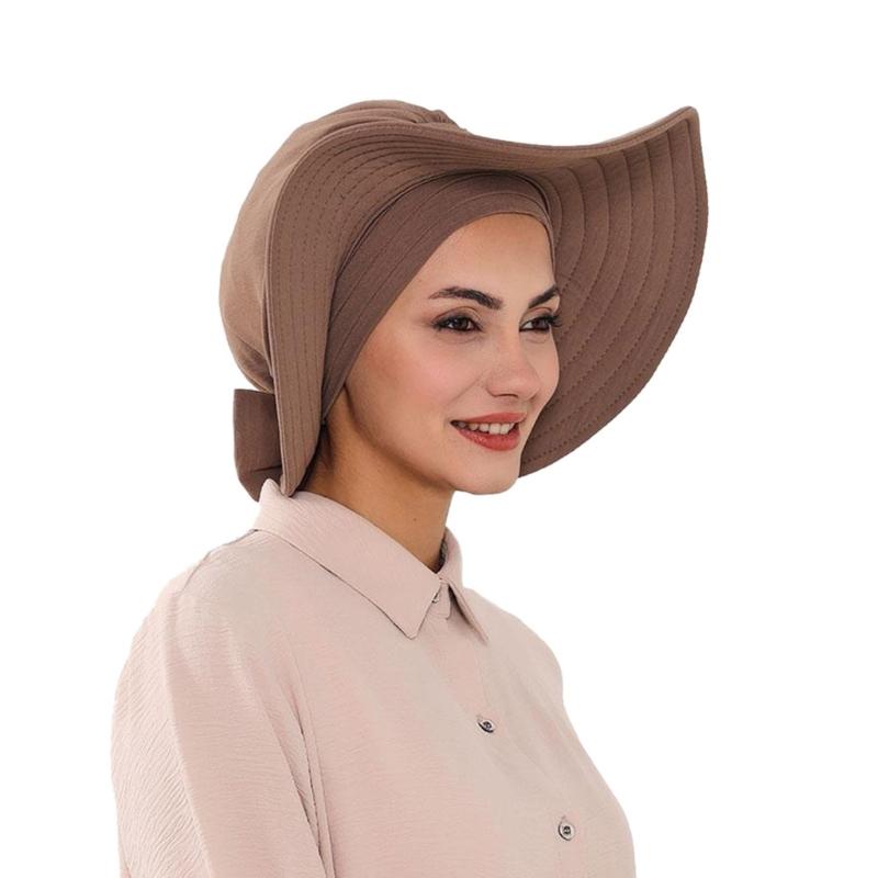 

Foldable Sun Hat With Headwrap Turban Sun Protections Quick Dry Fabric For Camping Cycling Family Outdoor Adventures хакі