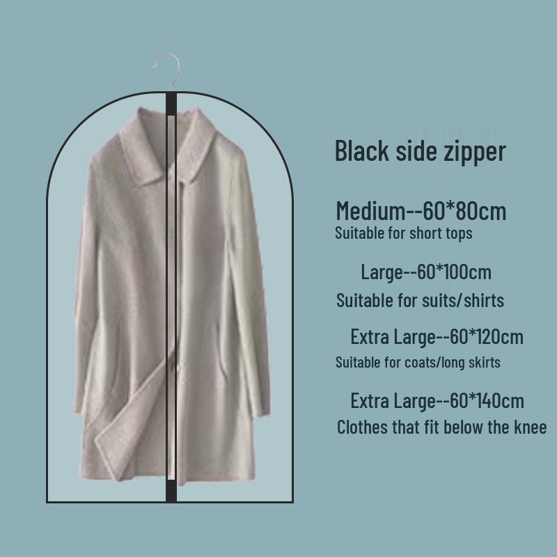 Transparent Dustproof Wardrobe Garment Bag - Bedroom Overcoat and Clothes Storage Cover