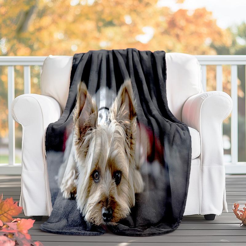 1pc Dog Pattern Blanket, All Season Lightweight Home Office Outdoor Nap Multifunctional Blanket