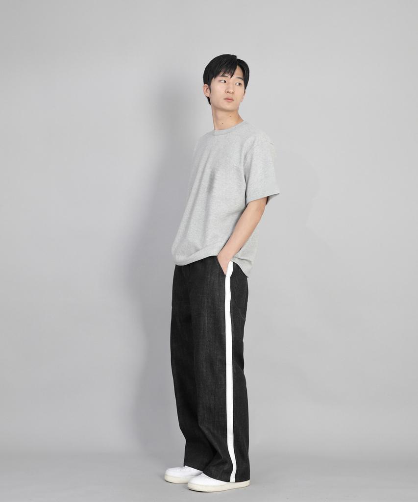 Seinteukeulu R-Neck Plain Short Sleeve Tee Brs-826 Melange Gray