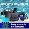 Variable Speed Pool Pump In/Above Ground Energy Efficient High Flow Powerful Self-Priming Dark Black Swimming Pool Pump with Fi