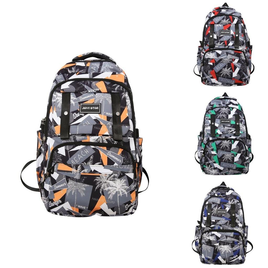 Letter Tree Fashionable Graffiti Large Capacity Student Backpack Daily For
