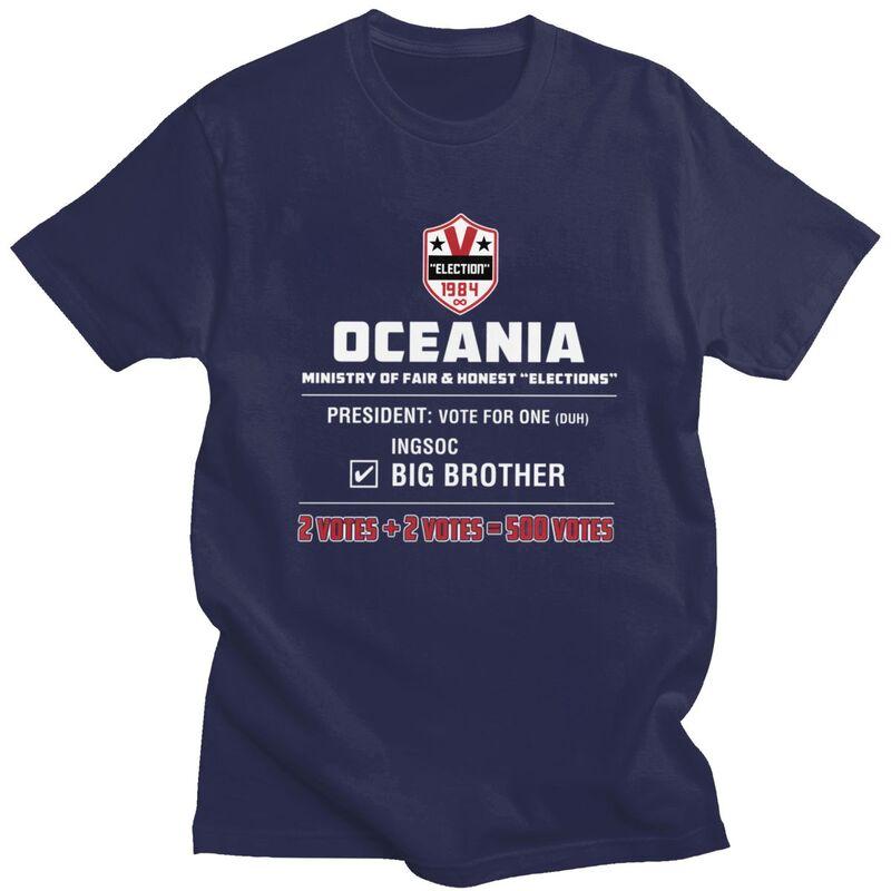

George Orwell 1984 Election Dystopian Big Brother TShirt 100 Cotton Tee Tops Summer Round Neck Tshirts Casual Short Sleeve 4XL