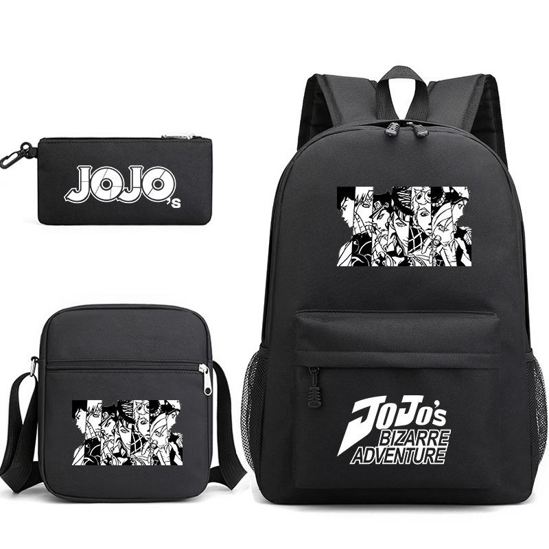 Anime Oo'S Wonderful Adventure Peripheral Schoolbag Pencil Bag + Diagonal Hanging Bag + Backpack Three-Piece Set
