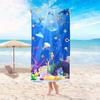 1pc Vibrant Underwater Ocean Print Beach Wrap Lightweight Quick-Dry Microfiber,Oversized Travel Towel with Colorful Coral Reefs