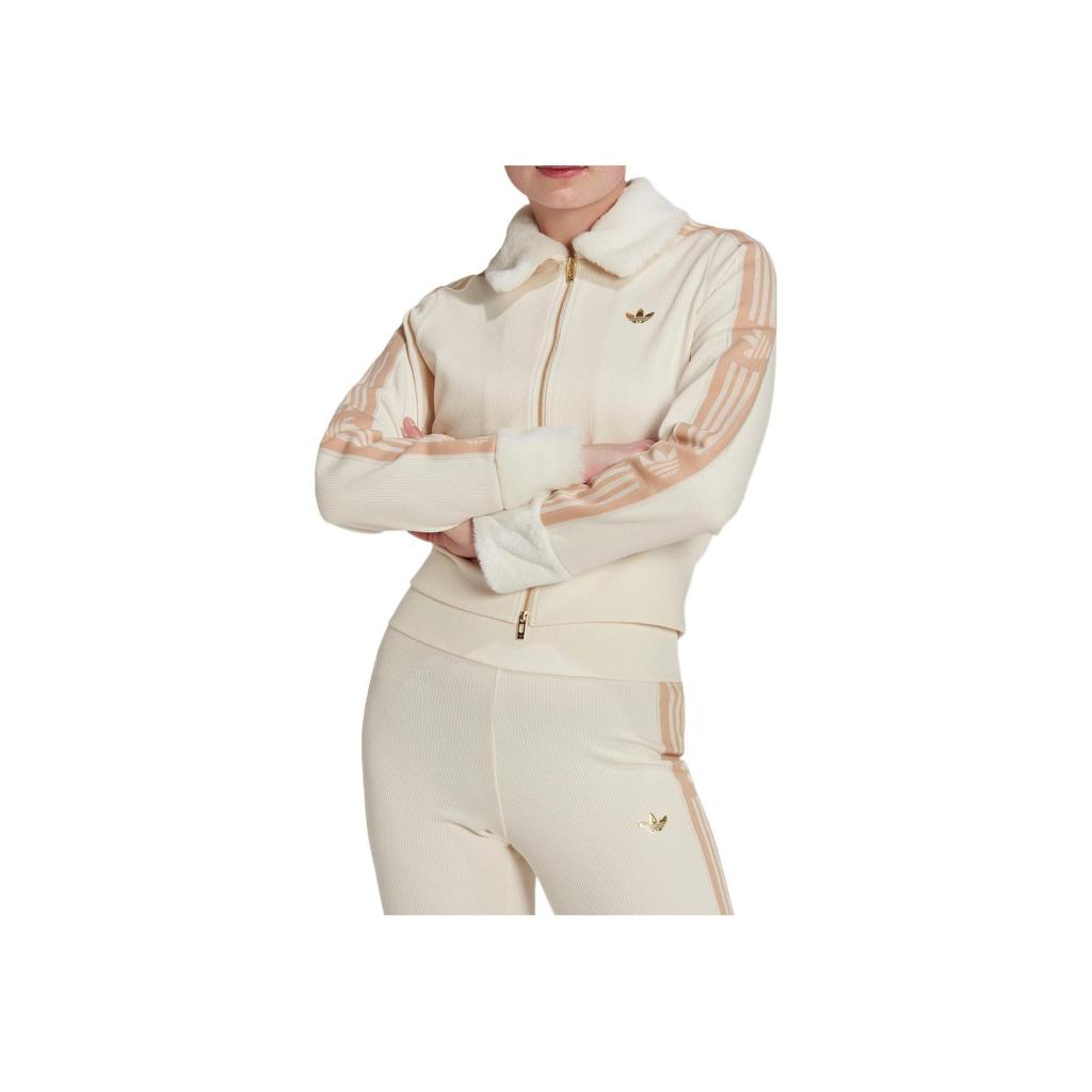 Adidas Originals Rib Tt Jacket With Stand-Up Collar And Logo Print Women Jackets White IA3913